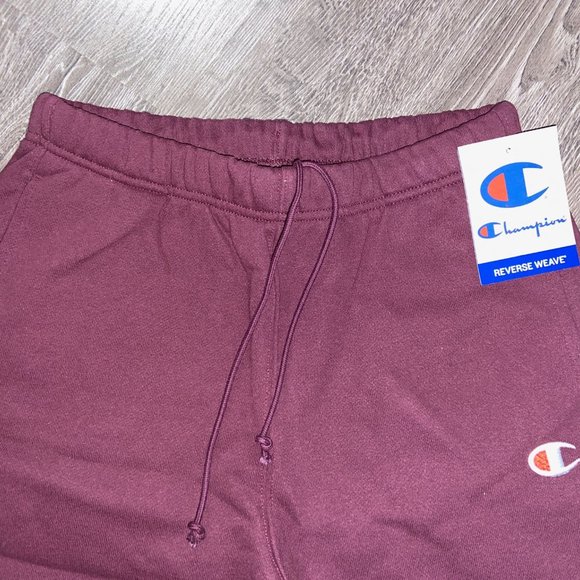Champion Reverse Weave Sweatpants Wine Burgundy Mens Size Vintage NEW - Picture 7 of 9